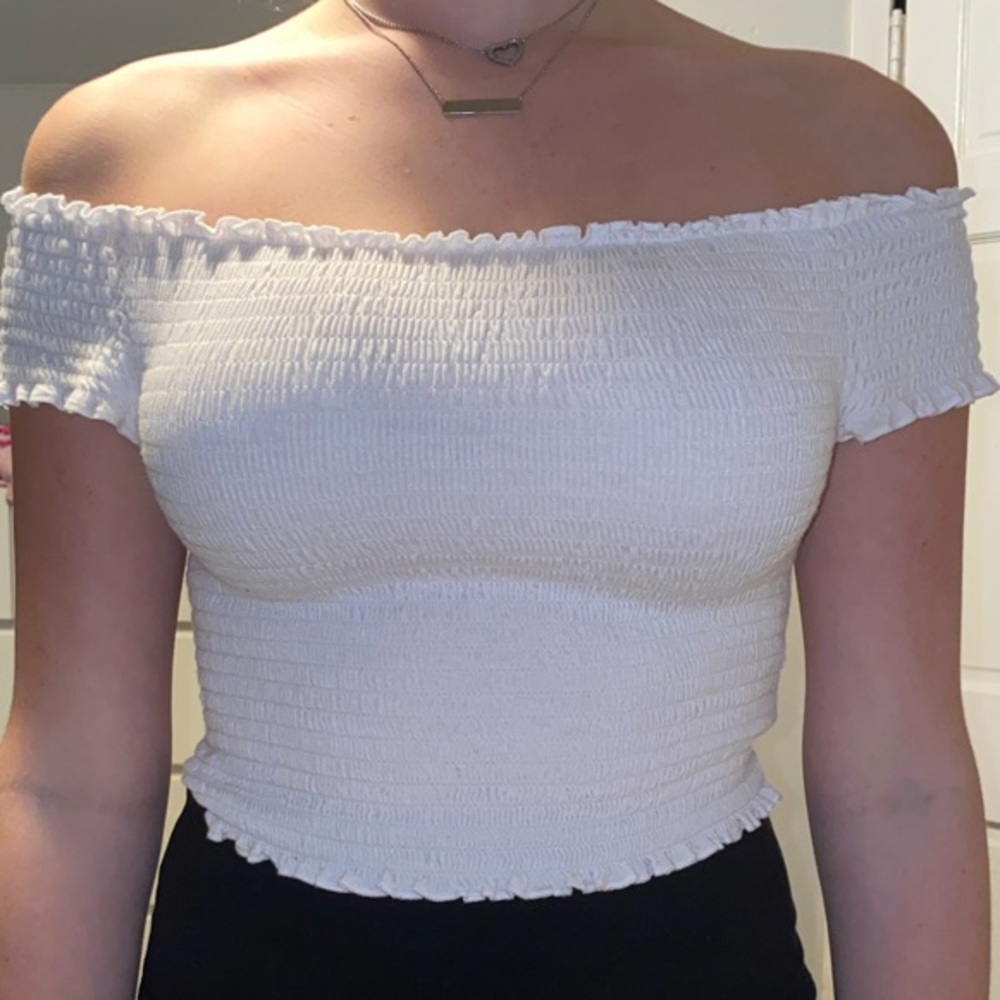 pacsun off the shoulder crop top - Picture 1 of 3